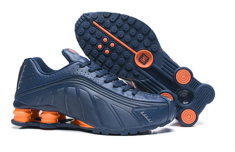 Новинка, мужские дизайнерские кроссовки Shox R4, мужские кожаные кроссовки с подушкой, высокое качество, уличные кроссовки, лучшие спортивные кроссовки