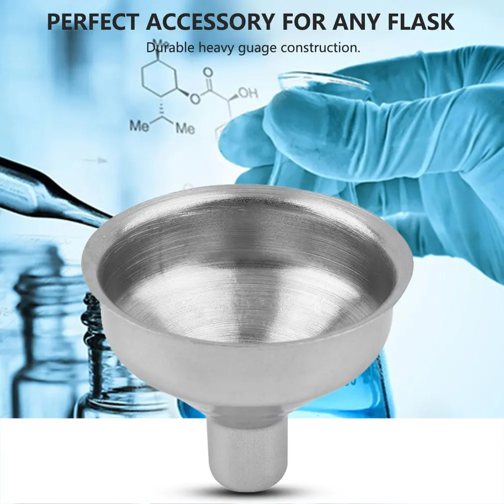 

1pc Stainless Steel Funnel Filler For Most Hip Flasks Wine Whisky Pot Wide Mouth new arrival