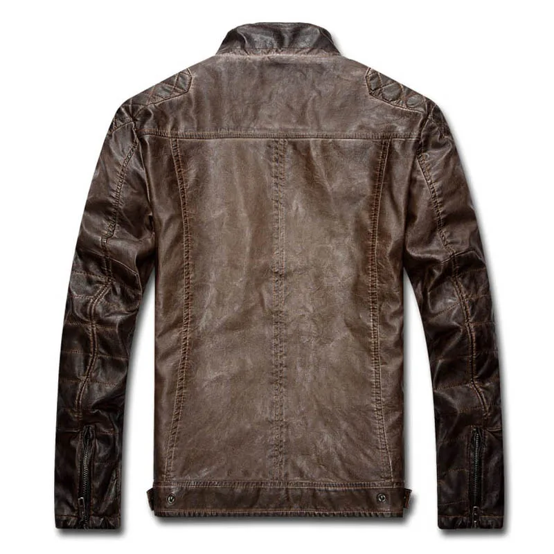 Autumn Winter Leather Jacket Men Vintage Moto&Biker Leather Coat Men Warm Windbreaker PU jaqueta de couro Outerwear Men S-XXXL
