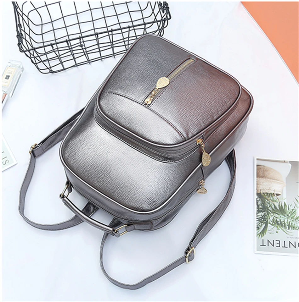 Для женщин из мягкой кожи роскошные рюкзаки Mochila Feminina с простым замочком, книжные сумки вместительные, для отдыха путешествия рюкзак и сумка Mochila