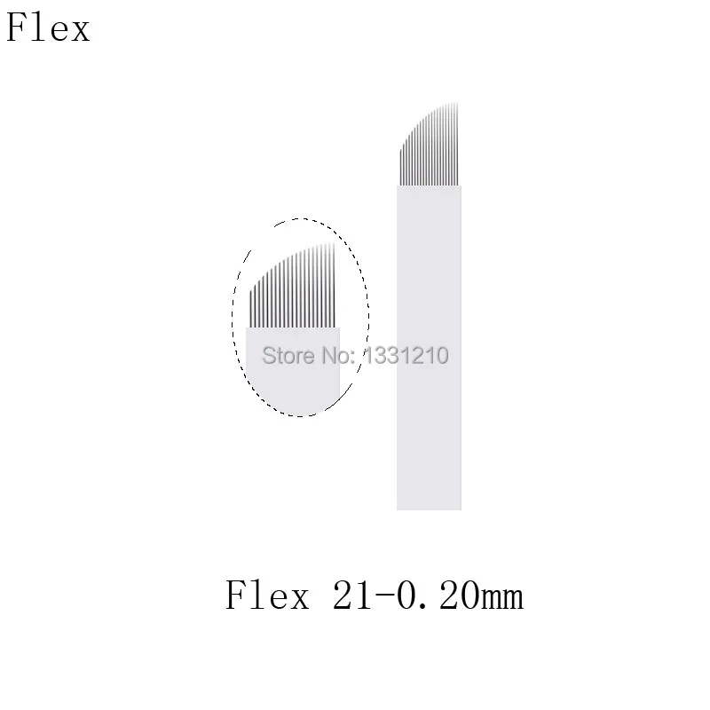 

White Sobrancelha Blades Microblading Flex 210.20mm Permanent Makeup Line Eyebrow Tattoo Needles For Tobori Microblading Pen