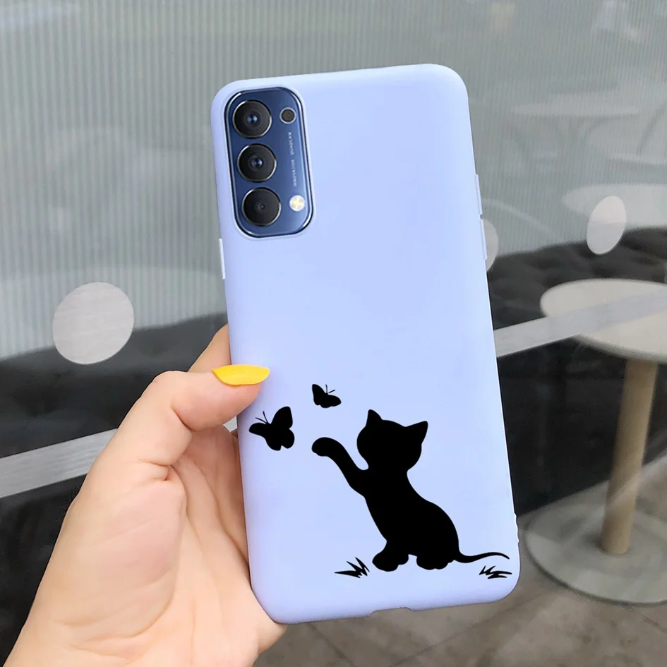 Cute Cartoon Case For OPPO Reno 4 5 Pro 5G Cover Silicone Soft TPU Back Protection Phone Case Fundas For Reno4 4G CPH2113 Bumper