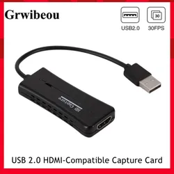 Grwibeou – carte d'acquisition 1080P, HDMI, Compatible USB 2.0, pour enregistrement en direct sur PS4, DVD, caméscope, caméra 