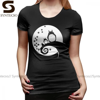 

Manga Anime T-Shirt Totoro T Shirt 100 Cotton Kawaii Women tshirt O Neck Short Sleeve Street Style White Print Ladies Tee Shirt