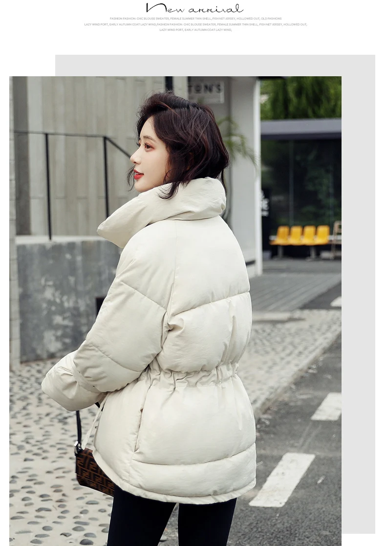 2026 New Winter Hooded Long Sleeve Solid Color Black Cotton-padded Warm Loose Big Size Jacket Women Parkas Fashion Outwear
