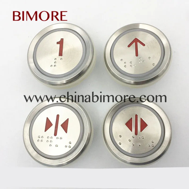

100 Pieces BIMORE Elevator Button AK-22 Hole Pitch 37mm