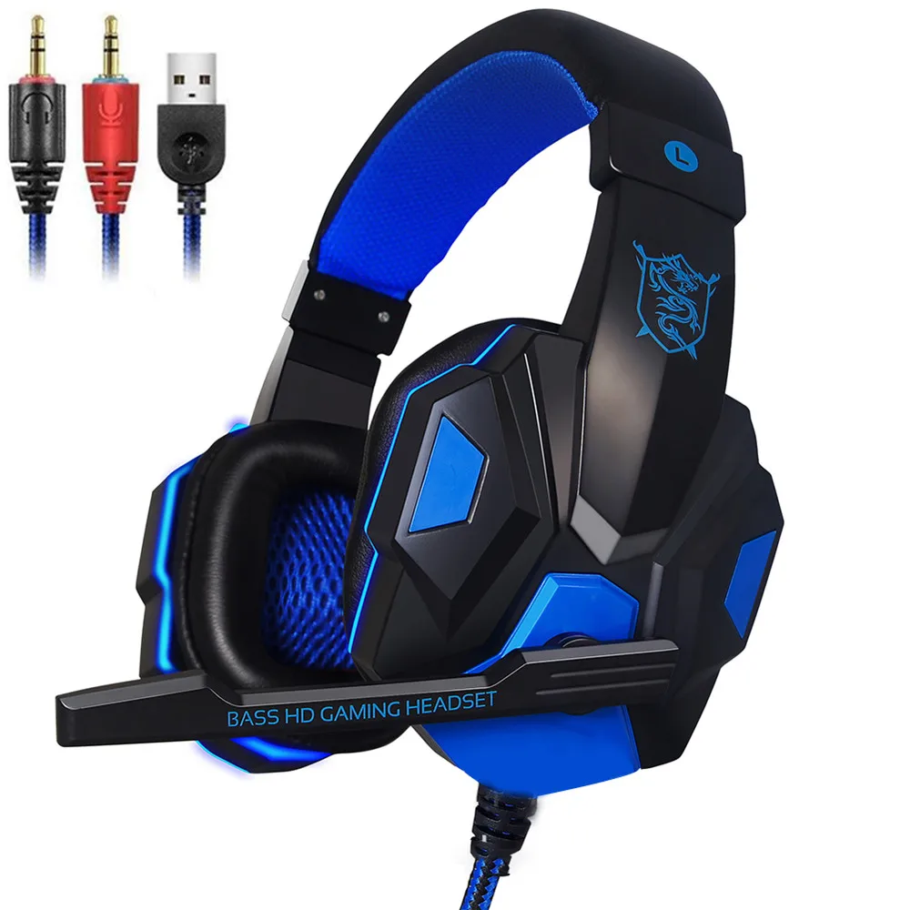 Wired Gaming Headset PC Music Stereo Earphones Headphones with Microphone for PS4 computer Gamer headphone 3 5mm