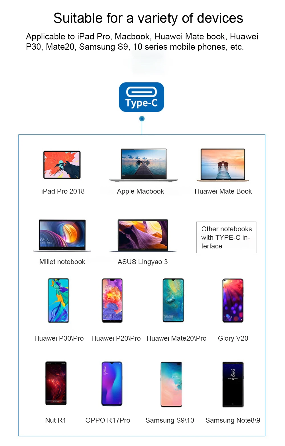 Type c концентратор c к hdmi smart dock PD type-c 1000 Мбит/с USB3.0 VGA HDMI4K* 2KHD для iPad ProMate book Samsung 910 Mate20 Pro