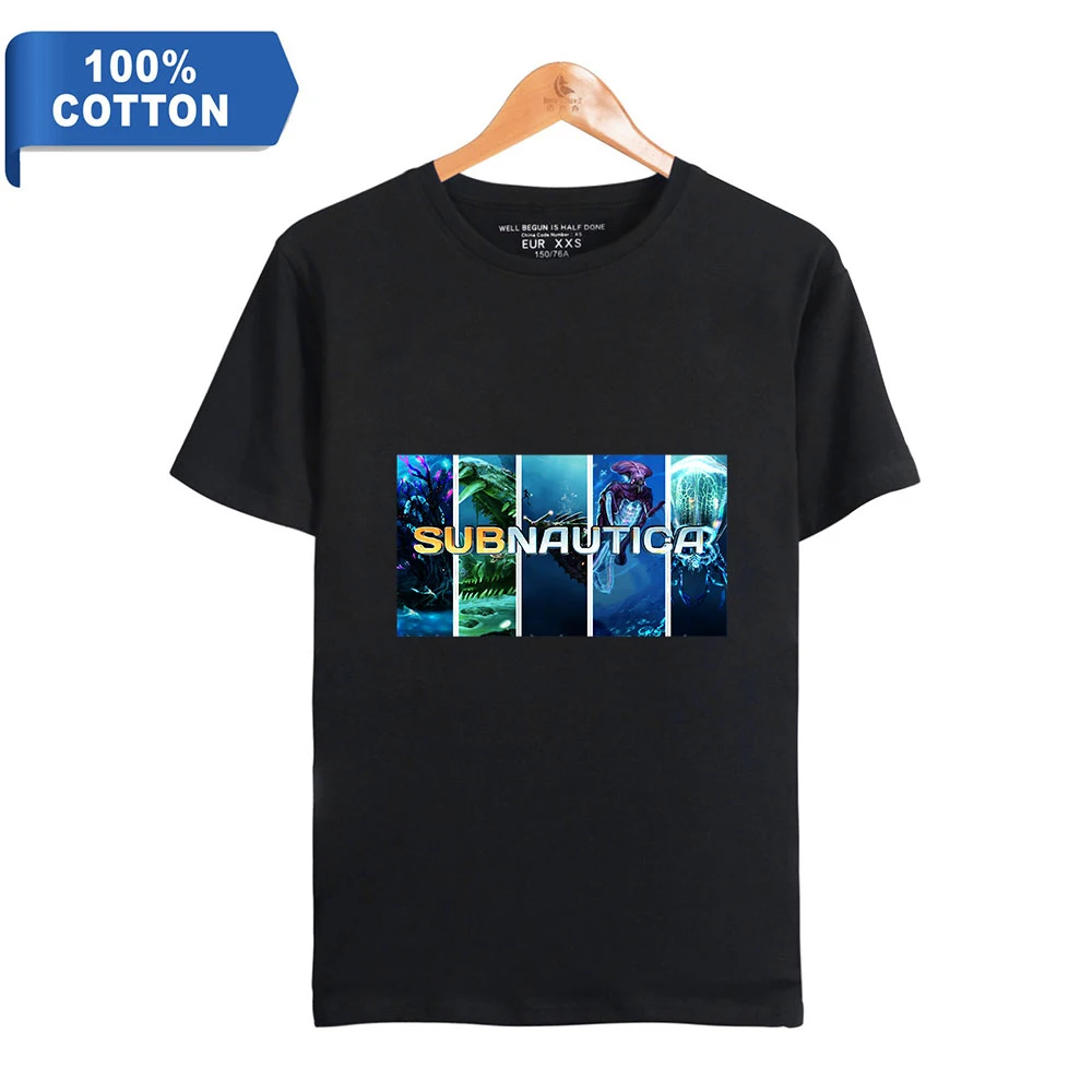 Subnautica Under Zero Game 100% T-Shirt In Cotone Uomo Estate T-Shirt Manica Corta Vendita Calda Casual Streetwear Top