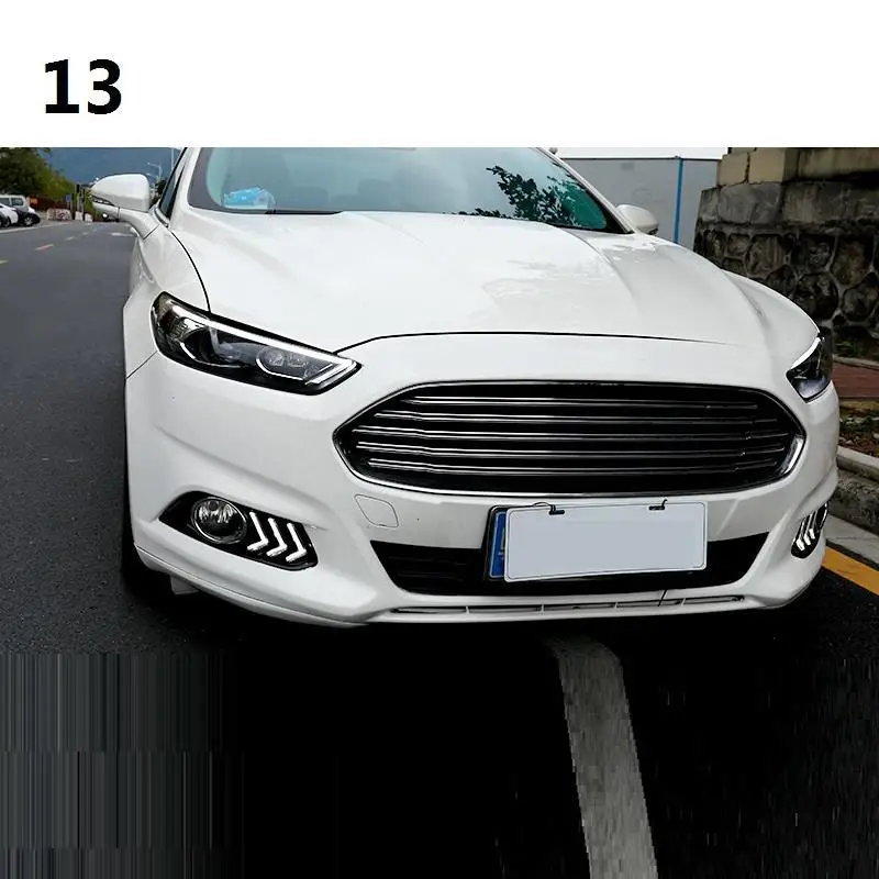 Автомобильные лампы Drl дневные ходовые огни Luces Led Para авто освещение фары 13 14 15 16 17 для Ford Mondeo