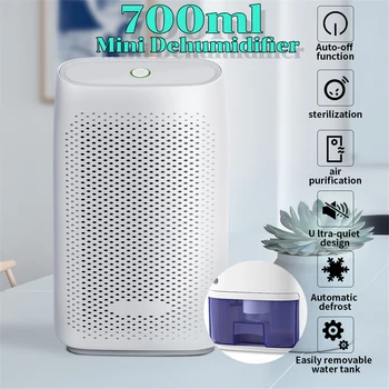 

AC110-240V 700ml Home Air Dehumidifier Semiconductor Desiccant Moisture Absorber Car Mini Air Dryer Electric Cooling Machine