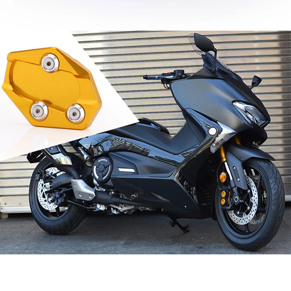 Мото rcycle Боковая поддержка увеличение moto rcycle боковая алюминиевая ЧПУ расширение черный для Yamaha TMAX XP 530 moto подставка для ног Базовая Подставка 4