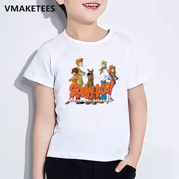 

Kids Summer Short Sleeve Girls&Boys Tshirt Children Cartoon Scooby Doo Mystery Machine Print T-shirt Funny Baby Clothes