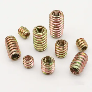 

Carbon Steel E-Nut M6 M8 M10 lock flange Hex Socket Drive insert Nuts Threaded for Wood furniture Screw connection fasteners