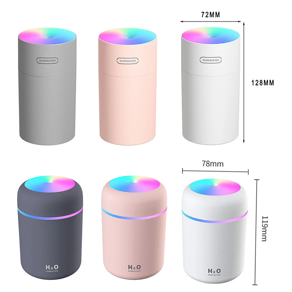 Portable 300mL USB Powered Cool Mist Humidifier Air Freshener Aromatherapy Essential Oil Diffuser for Bedroom Baby Room Home Spa
