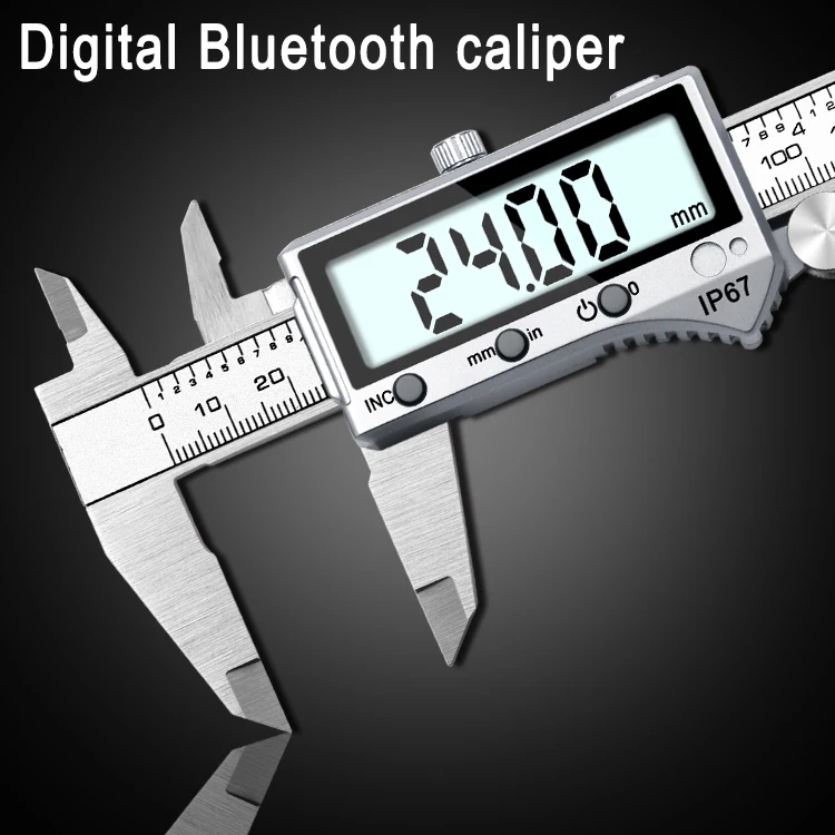 IP67 Bluetooth водонепроницаемый цифровой Точный Цифровой суппорт из нержавеющей стали штангенциркуль 0-150 мм