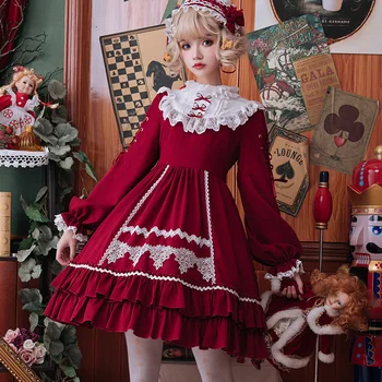 

Peasecod ~ Classic Long Sleeve Lolita Dress Mori Girl Dress