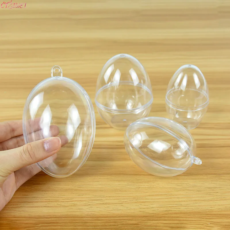 5Pc 4Styles Easter Egg DIY Bath Bomb Mold Plastic Clear Mould Reusable Eggs Shape Crafting Home Hotel Bath Care Tool Easter Gift