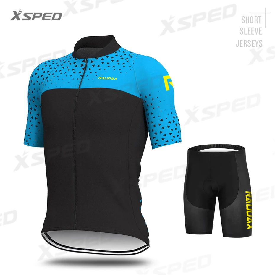 Cycling Jersey Sets Одежда для велоспорта, Мужская футболка с коротким рукавом, набор для шоссейного велосипеда, униформа для MTB, командная одежда, Триатлон, облегающий костюм, летняя велосипедная дышащая одежда - Color: Cycling Jersey Sets
