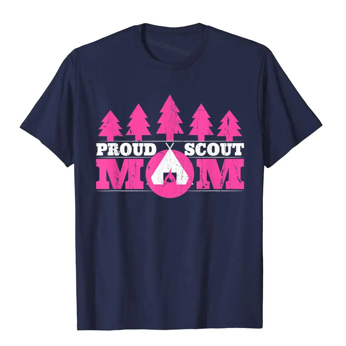 Scout Mom T Shirt Proud Cub Camping Boy Outdoors Leader Camp T-Shirt__B12687navy