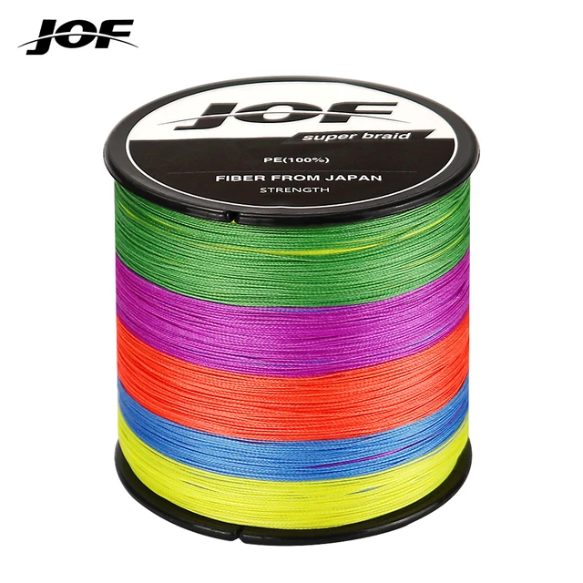 JOF 4 Strands Braided Fishing Line Multifilament 300M 500M 1000M Carp Fishing Japanese Braided Wire Fishing Accessories Pe Line MULTI