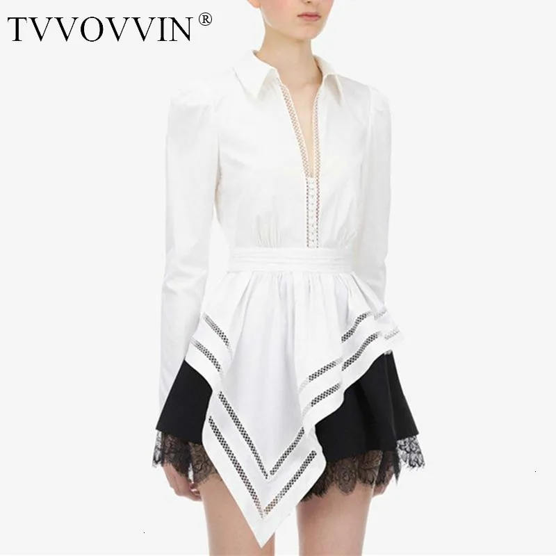 TVVOVVIN, женская блузка, однобортная, женская рубашка, нестандартная, белая, универсальная, женские топы, осень, мода X353