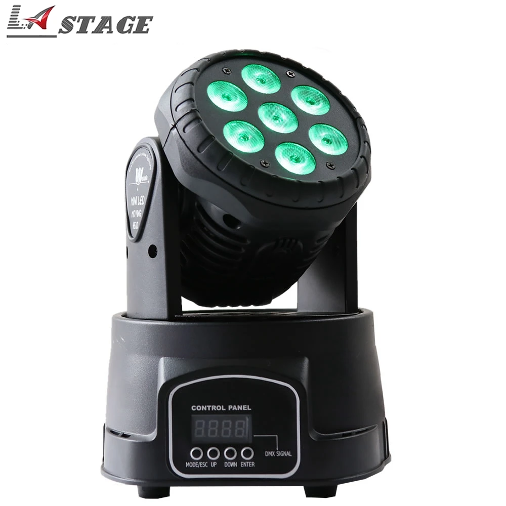 Бесплатная доставка 7*12 Вт Led Moving Head Light RGBW 4 в 1 Dmx Wash с передовыми 13 каналами | Лампы