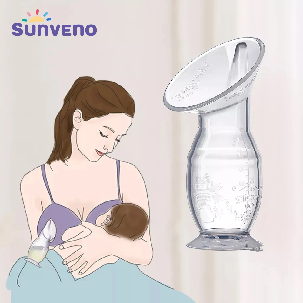 Sunveno Silicone Manual Breast Pumps Nurse Strong Suction Reliever