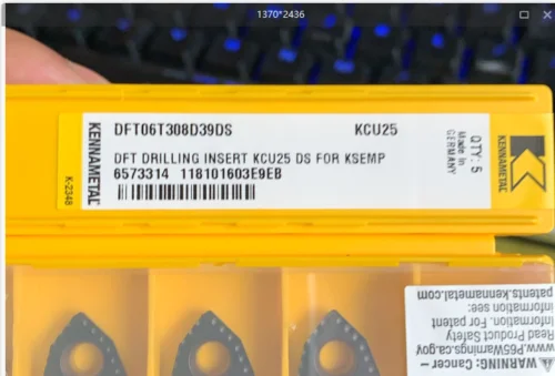 10 шт. KENNAMETAL твердосплавная вставка DFT06T308D39DS KCU25