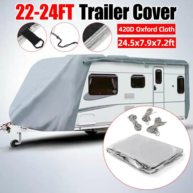 Cubierta de remolque de caravana, cubierta protectora de tira reflectante a prueba de polvo