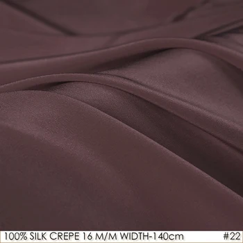 

100% SILK CREPE DE CHINE 140cm width 16momme Natural Silk Dress Fabric All for sewing Dark RosyBrown NO 22