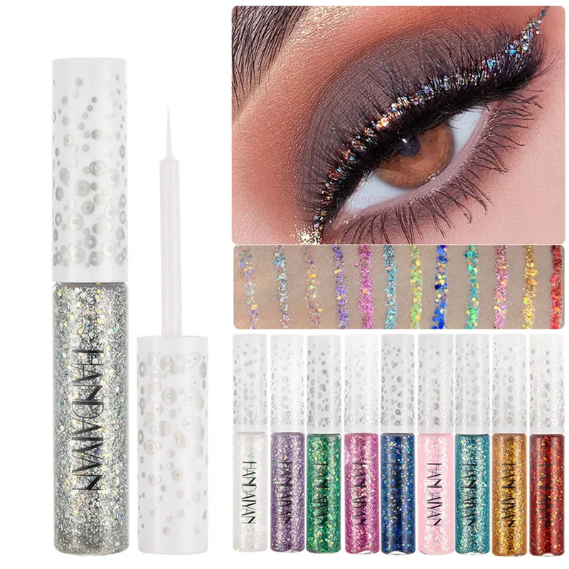 Hot! 16 Colors Liquid Eyeliner Golden Red Blue Shiny Eyes Flash Waterproof Long-lasting Durable Makeup |
