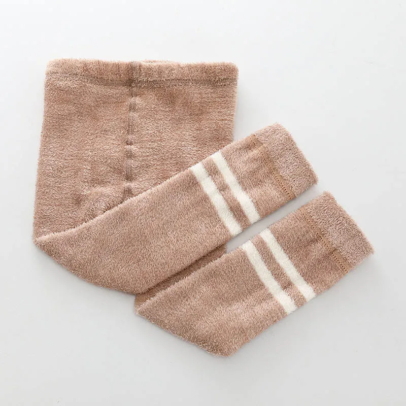 Pink Thicken Kids Girls Tight Bottom Pants for Children Girls Pant Stripe Bottom Elastic Waist Long Pants Kids Trousers Baby Clothing - Цвет: Pink