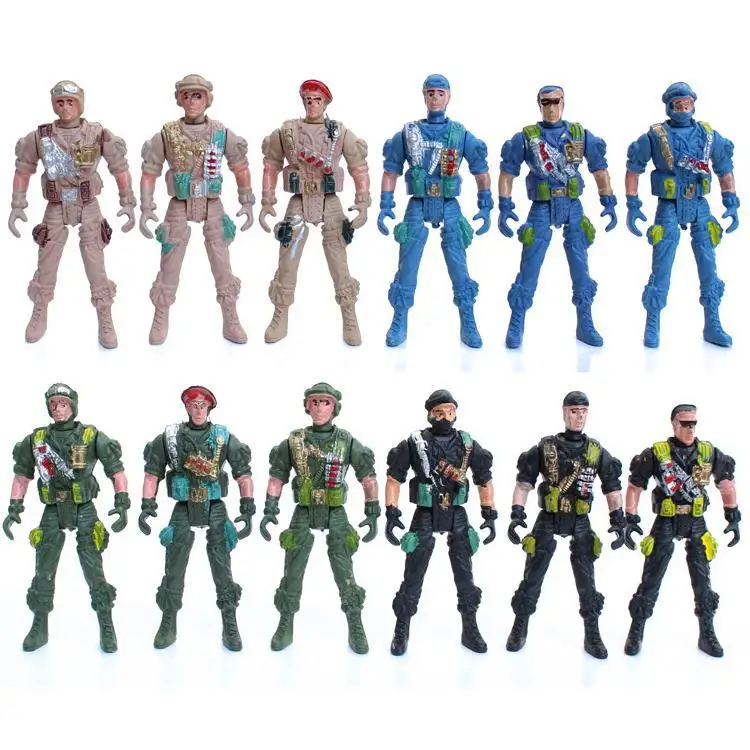 

9CM Five Mobile Soldier Children Military Model Modern Soldier Special Forces Boys Nostalgia