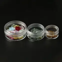 Wholesale Small Round Plastic Storage Box for DIY Tool Nail Art Jewelry Accessory Beads Stones Crafts Case Container New 4pcs