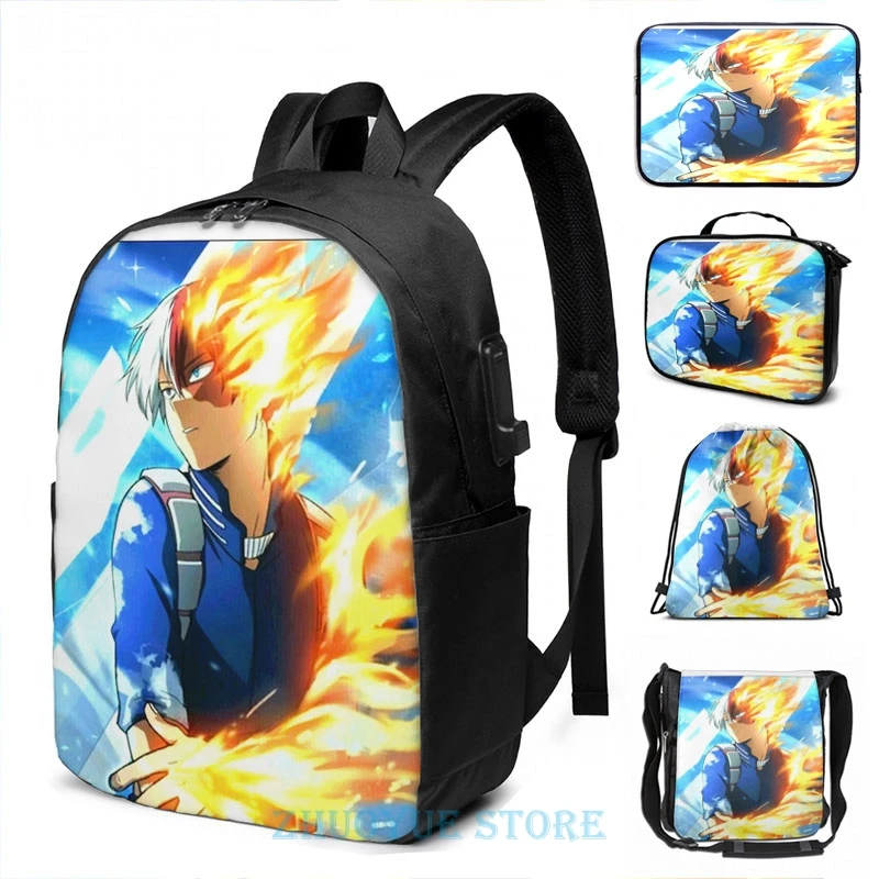 Рюкзак Todoroki с забавным графическим принтом для мужчин и женщин школьные ранцы