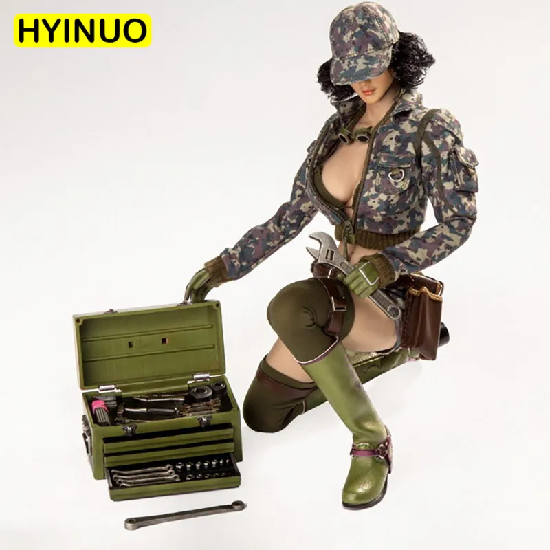 

CAT CT007 1/6 Scale Sexy Car Repair Female Lady Suit Action Figure Set Sculpt Model 12' Full Set Action Figure Body Dolls Toys