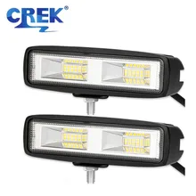 

CREK 2pcs 6" Inch Car LED Work Driving Light Lamp For Truck Motorcycle Pickup Off Road JEEP 4x4 4WD SUV Toyota Hummer Nissan Bus