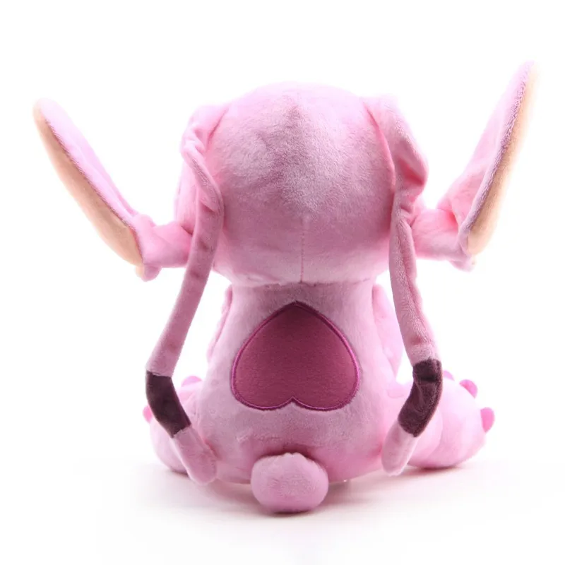 New Lilo Stitch Holding Scrump Plush Toys Cute Lovely Stitch's Girl Friend Pink Angel Stitch Cartoon Dolls Gift for Children Kids Girls 25cm (4)