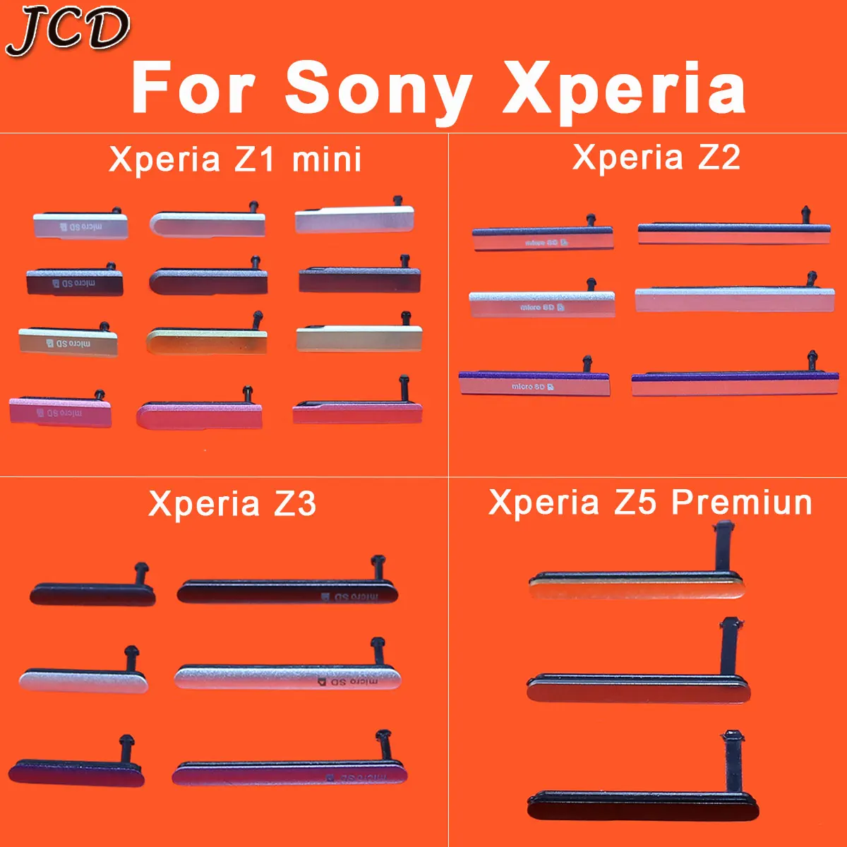 JCD Micro SD sim-карта usb слот для зарядки пылезащитный чехол для sony Xperia Z1mini Z2 Z3 Z5 Premium L50W L39H C6903 Пылезащитная заглушка чехол