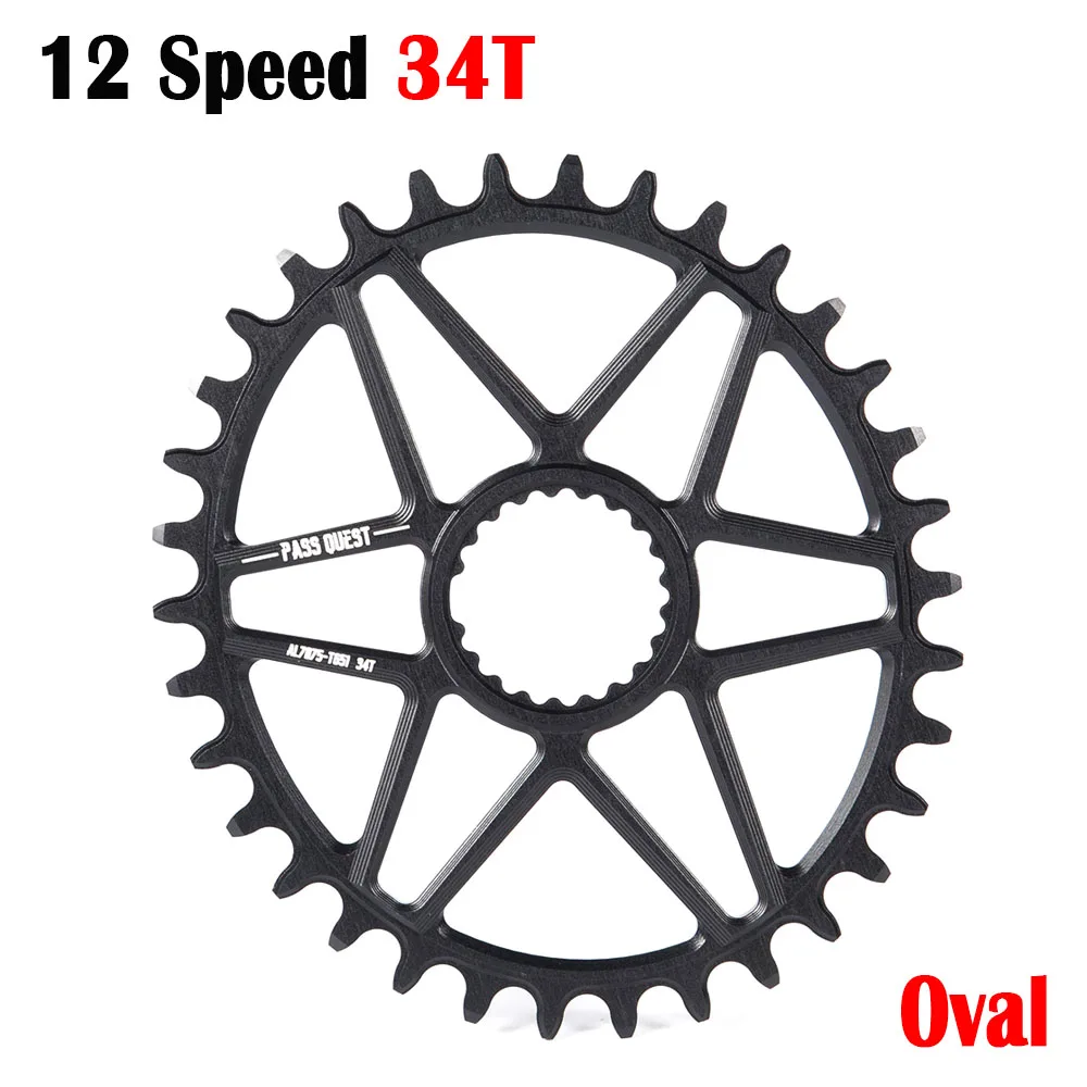 OvalBK34T 12 скоростная сеть MTB кольцо горный велосипед цепь 28T 30T 32T 34T 36T 38T 40T Овальный Круглый для boost M7100 M7130 M8100 M9100 - Цвет: OvalBK34T