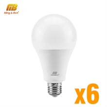 6 шт. светодиодный светильник 9 Вт 12 Вт 15 Вт 18 Вт E27 220 В лампада натуральный белый Холодный теплый белый Высокая яркость Bombillas для внутреннего освещения