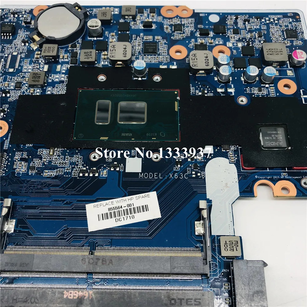 astounding  DAX63CMB6D1 For HP Probook 450 G3 450-G3 Laptop Motherboard SR2EY I5-6200U DDR4 855674-601 855564-5