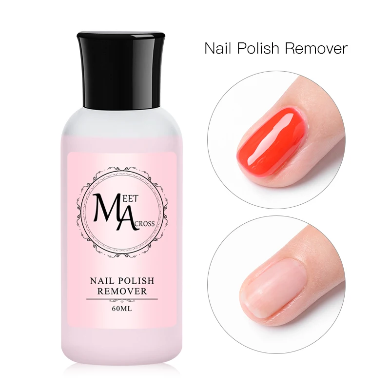 MEET ACROSS 60ml UV Gel Nail Polish Remove Acrylic Cleaner Excess Surface Sticky Residue Remover Tool | Красота и здоровье