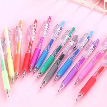 

6Pcs/Set 3D Jelly Pen Set Cute DIY Painting Gel Pen Creative Colored Neutral Pens For Girl School Supplies Korean Stationery
