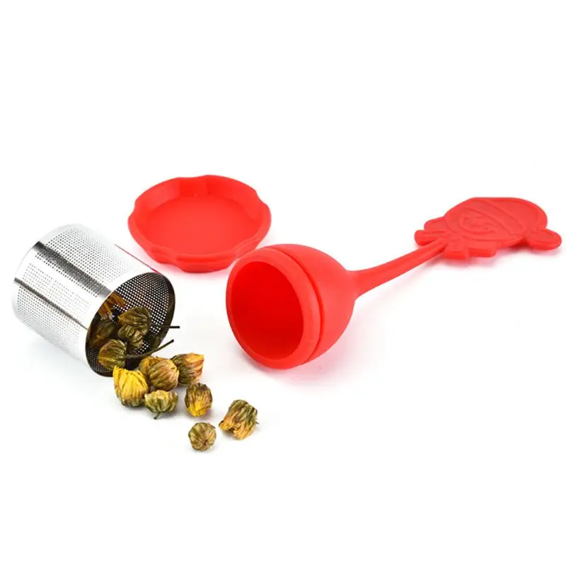 3 шт Санта Клаус Форма силиконовый чайник милый мультфильм чай фильтр 634E