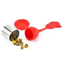 3 шт Санта Клаус Форма силиконовый чайник милый мультфильм чай фильтр 634E