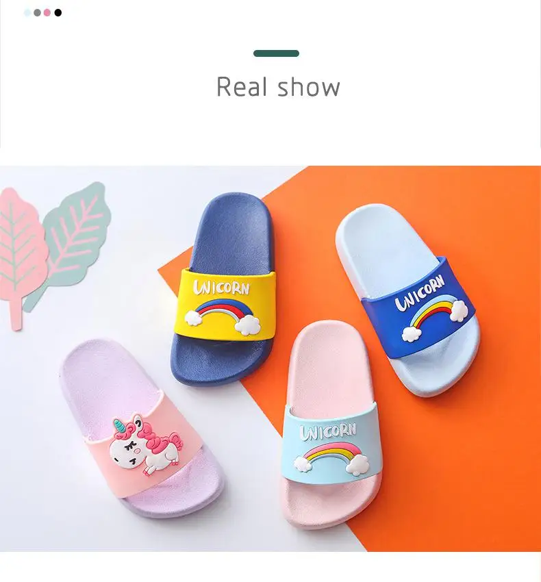 comfortable sandals child Kids Cartoon Slippers Baby Boy Girl Non-slip Flat Beach Shoes Toddler Summer Swimming Slipper Children's Bathroom Flip Flop children's sandals