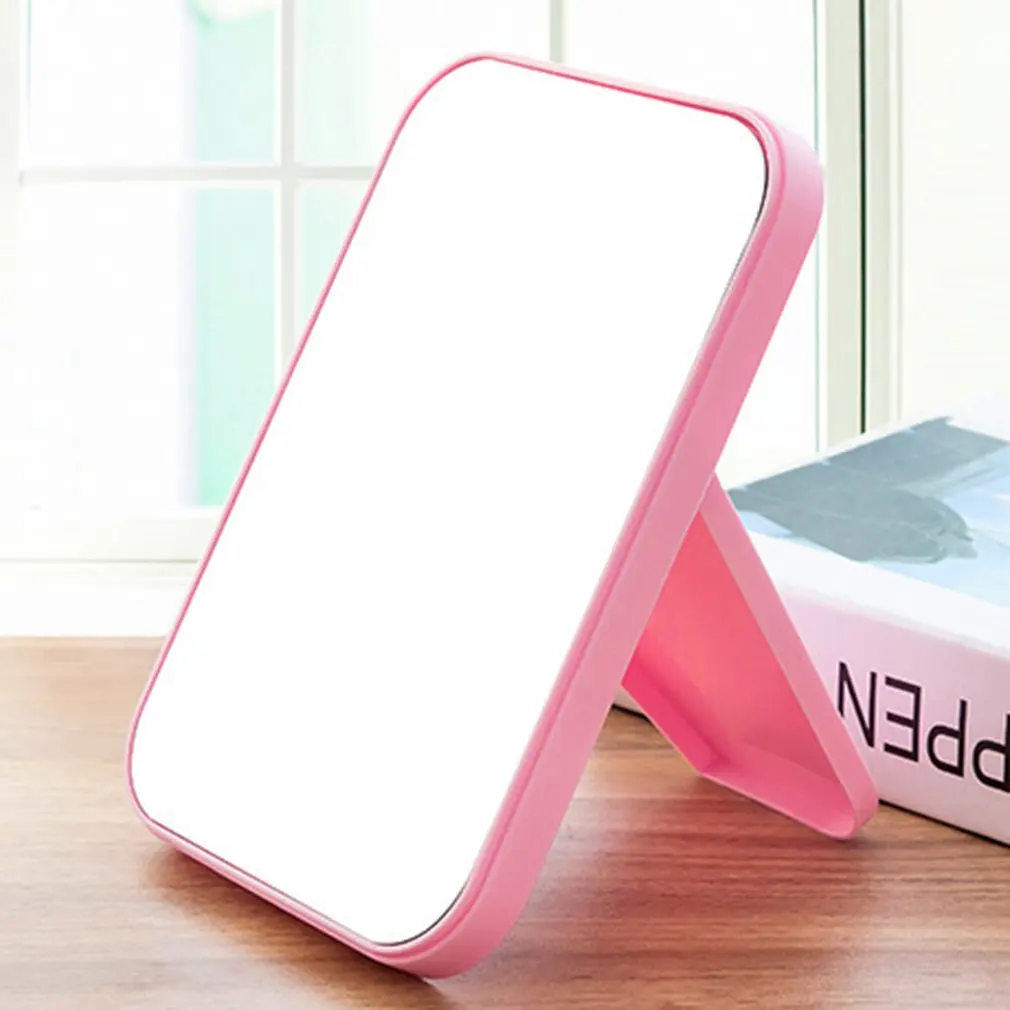 Simple Rectangular Desktop Mirror HD Makeup Mirror Desktop Dressing Mirror Folding Portable Makeup Mirror