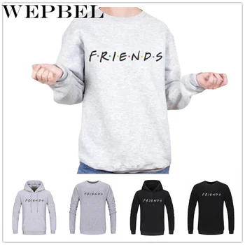 

WEPBEL Friends TV Show Women Hoodies Casual Sweatshirt Coat Jacket Outwear Tops Pullover Candy Color